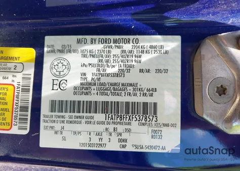 2015 Ford Mustang Gt Premium from USA, damaged, VIN 1FATP8FFXF5378573